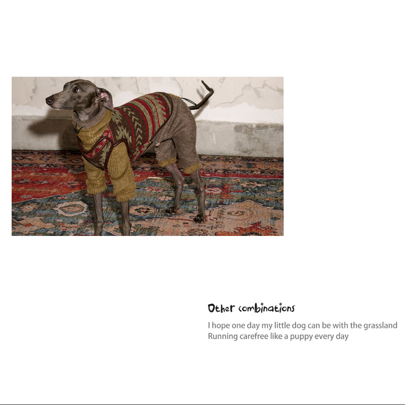 Swingpuppy® Dog Winter Knit Coat with Mink-Like Fleece