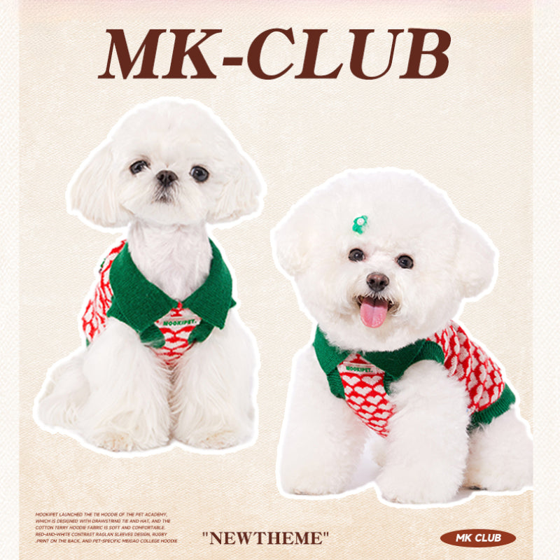 MookiPet® Christmas Heart Sweater Vest for Dogs – Red – Festive and Comfortable