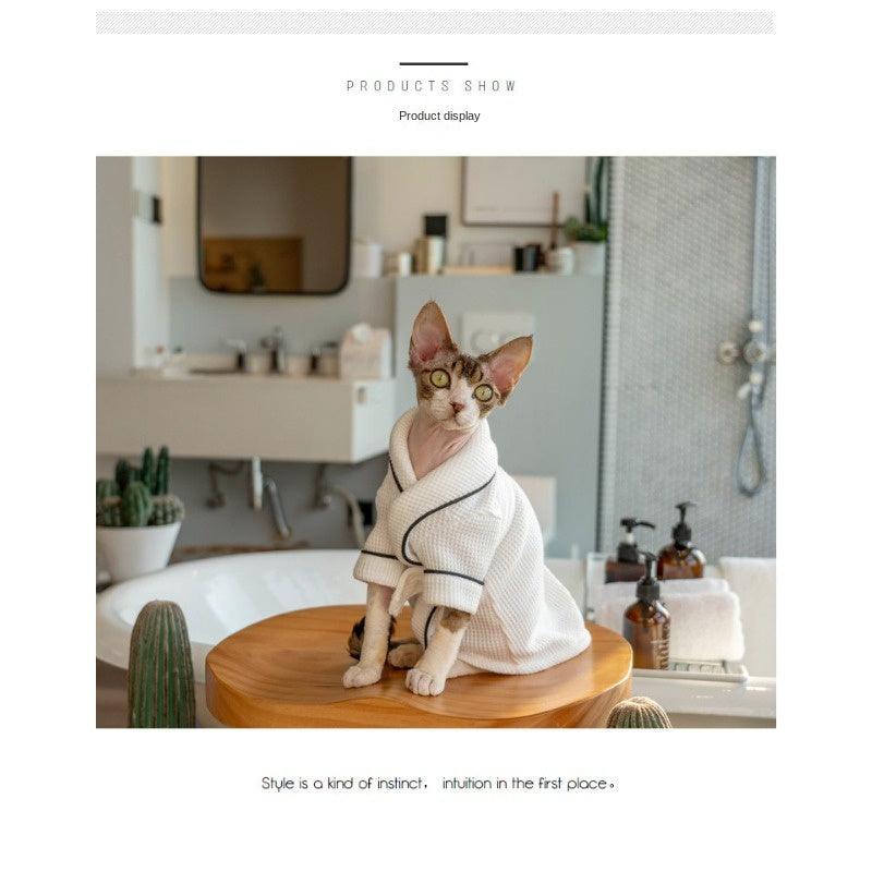 GINGERAIN® Soft Absorbent Cotton Pet Bathrobe - KIKOPALS