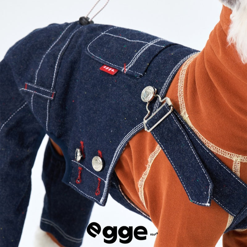 egge® Vintage Denim Overalls for Dogs