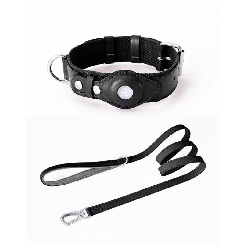 Minly® Leather Dog Collar & Leash Set for Airtag - KIKOPALS