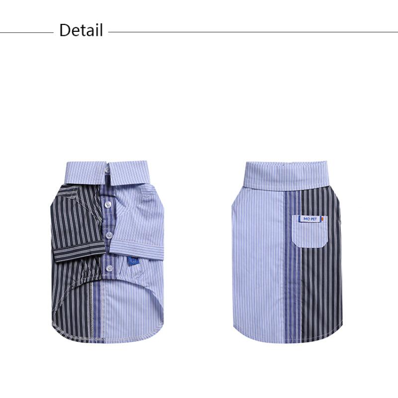 MQPET® Tricolor Striped Patchwork Pet Shirt - KIKOPALS