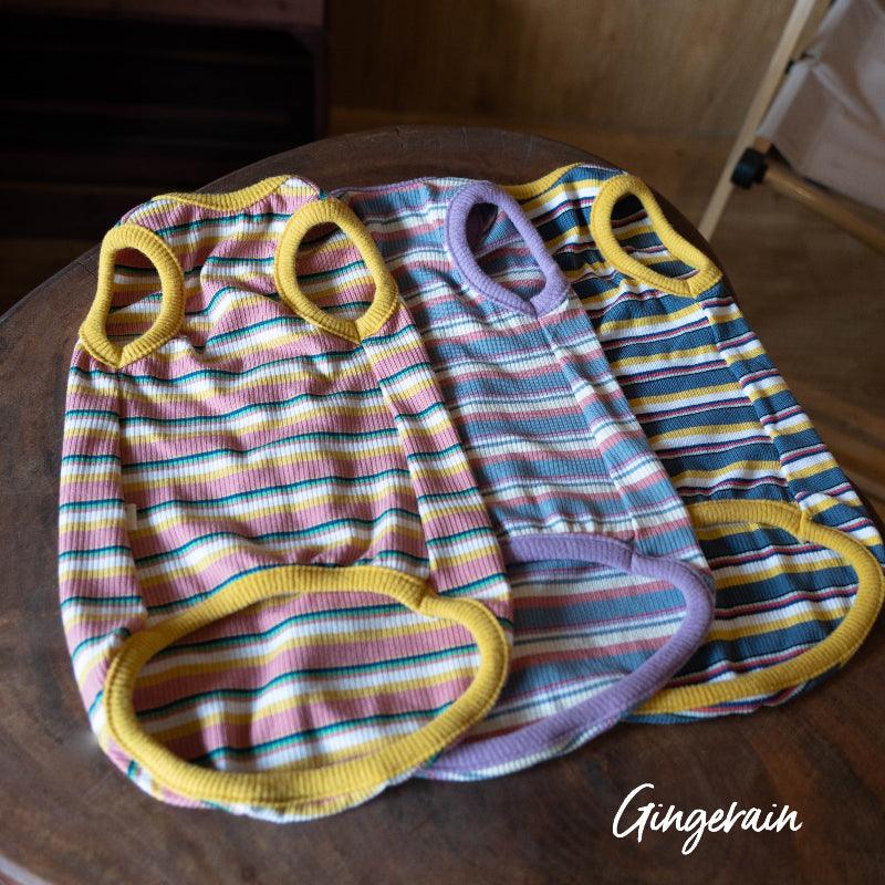 GINGERAIN® Stretch Cotton Striped Vest - KIKOPALS