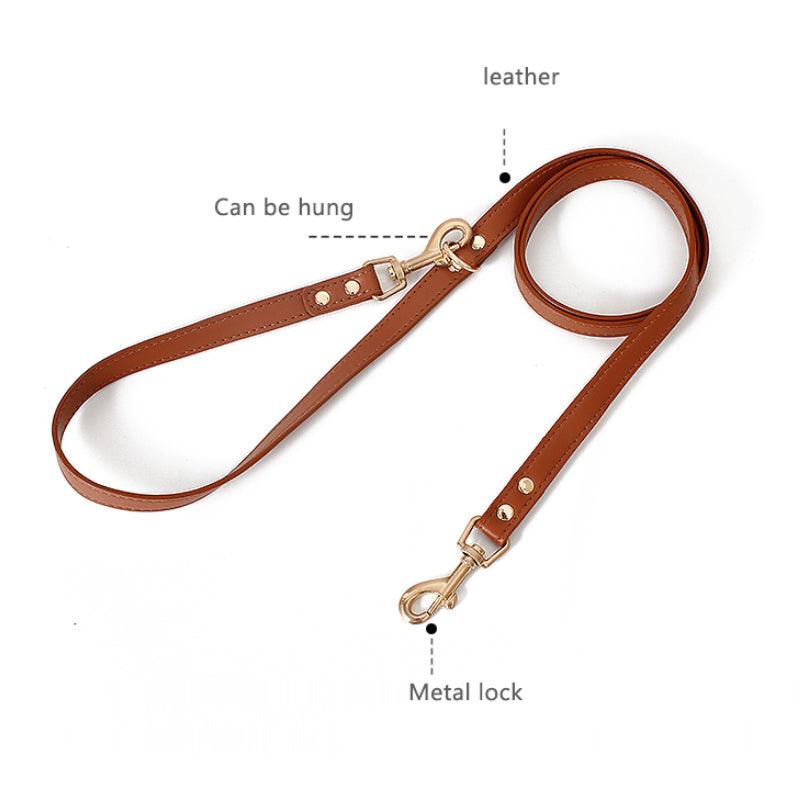 Minly® Leather Handwoven Pet Leash - KIKOPALS