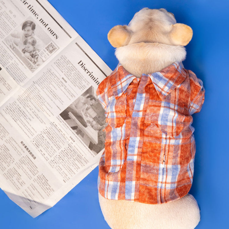 UNIPETISM® Plaid Fleece Shirt for Dogs & Cats