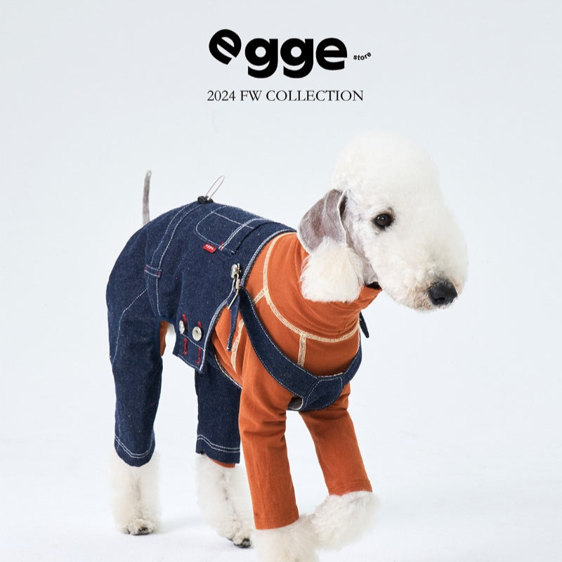 egge® Vintage Denim Overalls for Dogs