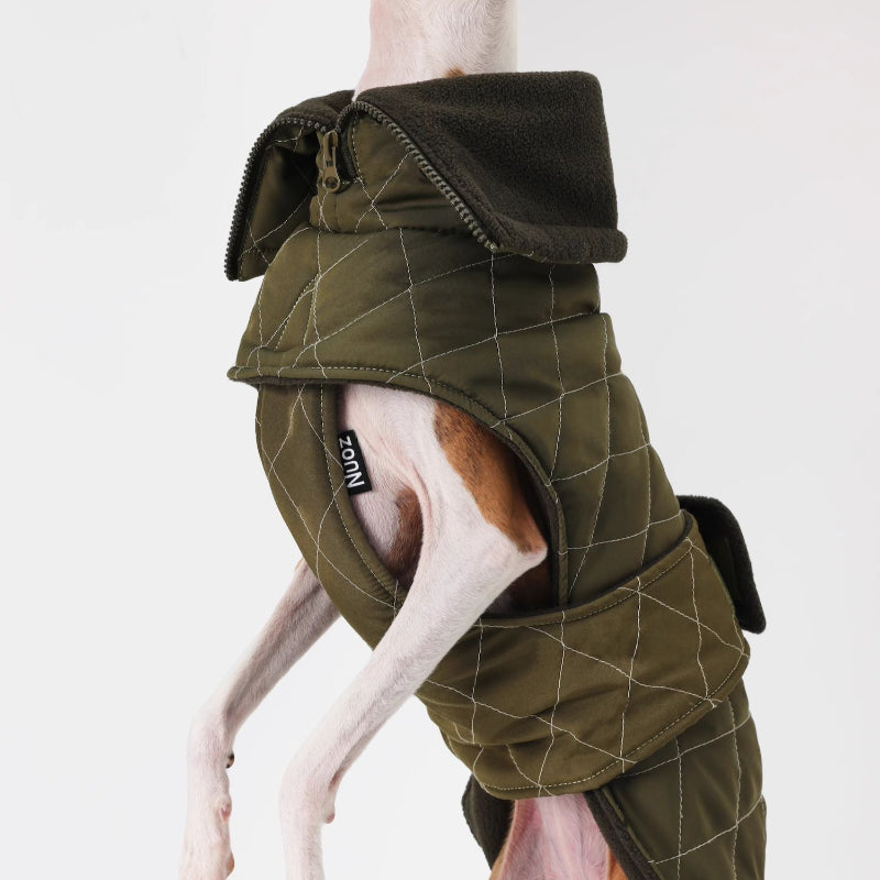 Nuoz® Waterproof Dog Jacket - Olive Green
