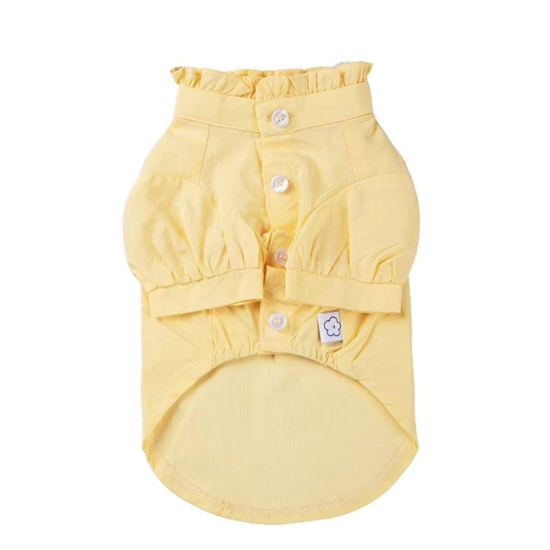 MQPET® Floral Lace-Collar Cotton-Linen Shirt - KIKOPALS