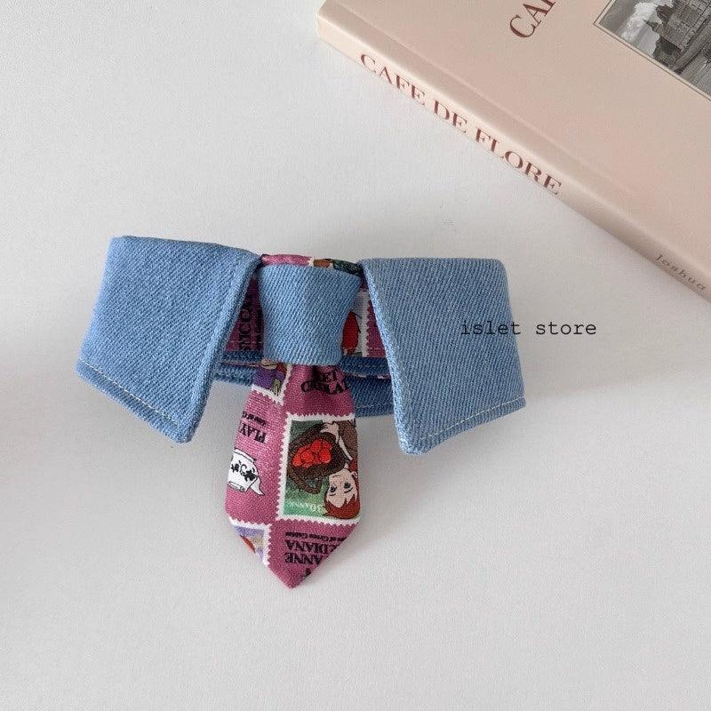 islet store® Denim Pet Bib / Hat / Bow Tib - KIKOPALS