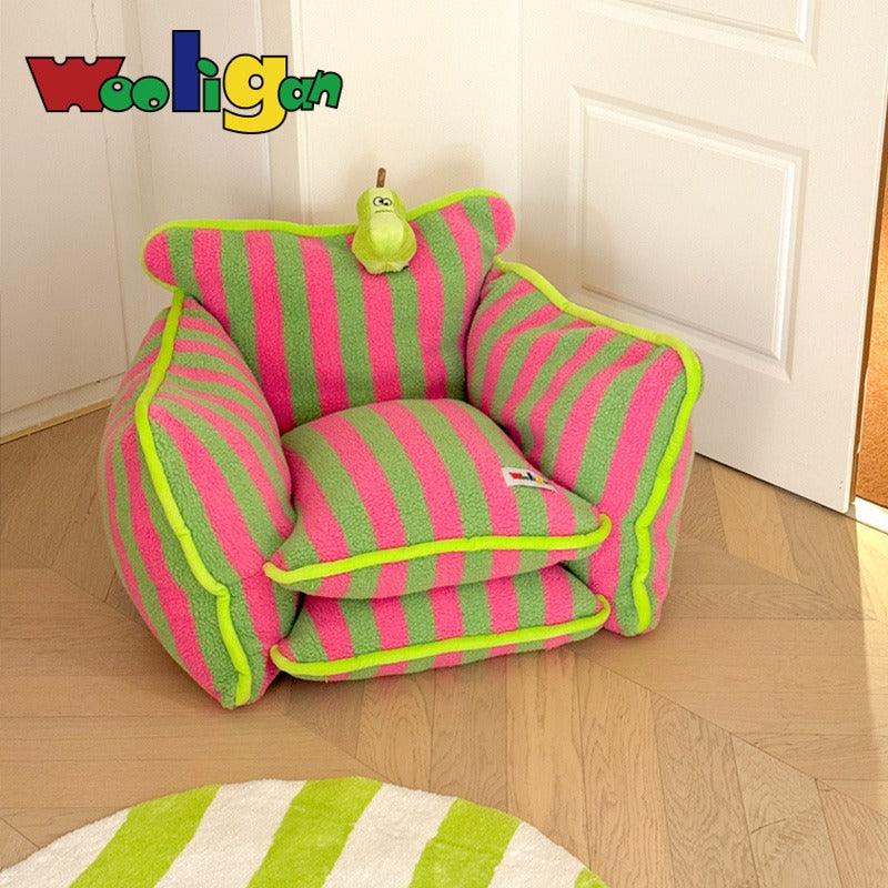Wooligan® Striped Antibacterial Pet Sofa Bed - KIKOPALS