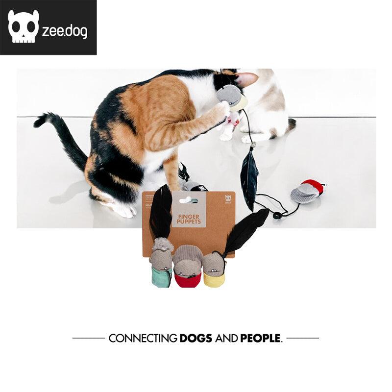 Zee.Dog® Finger Puppets Trio Cat Toy - KIKOPALS