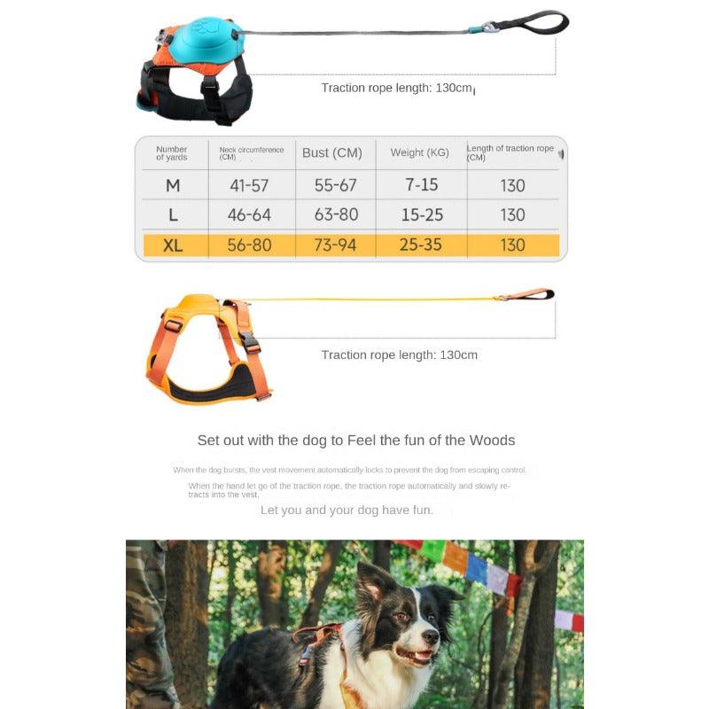 THREEDOGS® Telescopic Dog Leash Vest - KIKOPALS