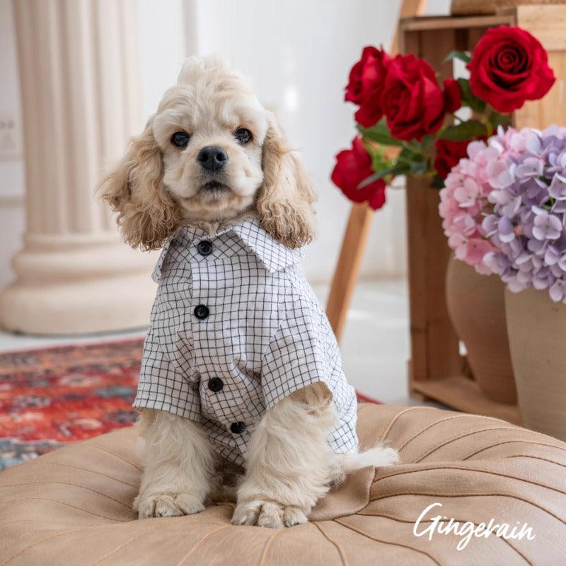 GINGERAIN® Cotton Plaid Pet Shirt - KIKOPALS