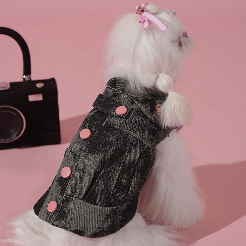 UNIPETISM® BlackPink Denim Jacket for Dogs & Cats