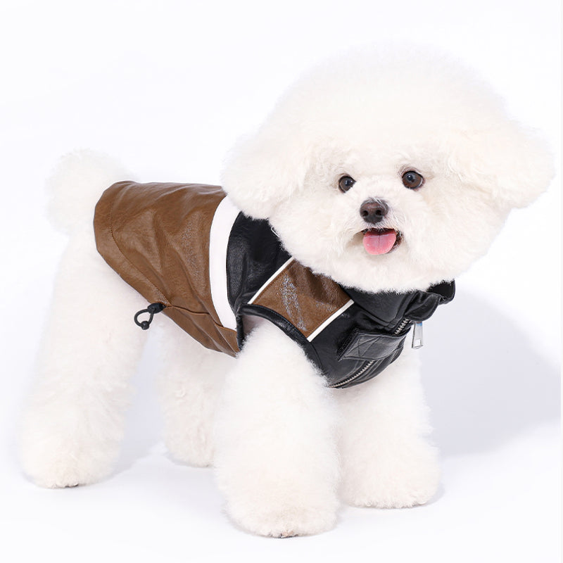 MookiPet® Motorcycle Leather Jacket for Dogs