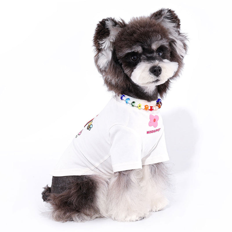 MookiPet® White T-Shirt for Dogs & Cats