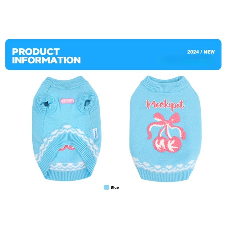 MookiPet® Blue Warm Sweater Vest for Dogs & Cats