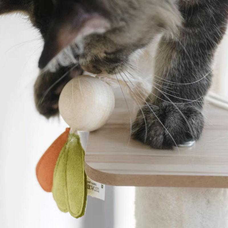 PETSVILLE® Catnip Wooden Bead Interactive Toy - KIKOPALS