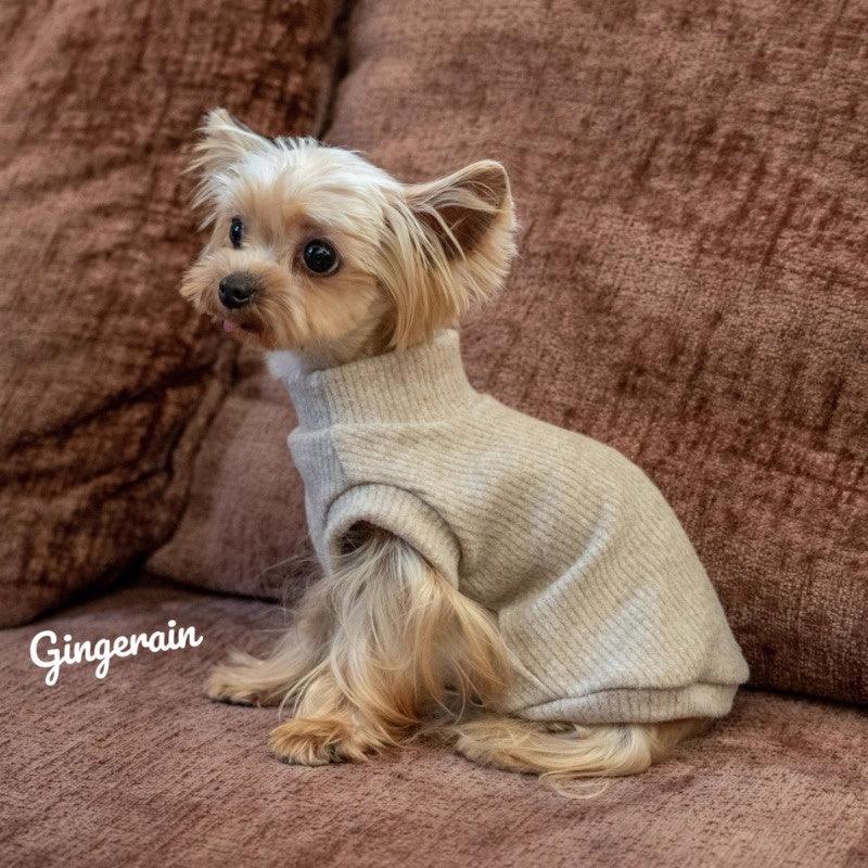 GINGERAIN® Melange Knit Warm Pet Vest with Scarf - KIKOPALS