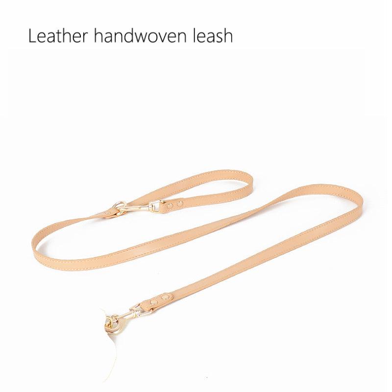 Minly® Leather Handwoven Pet Leash - KIKOPALS