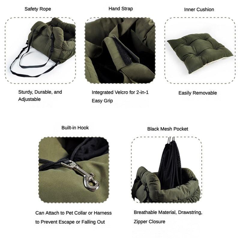 Radica® Cordura Pet Car Seat Bed - KIKOPALS