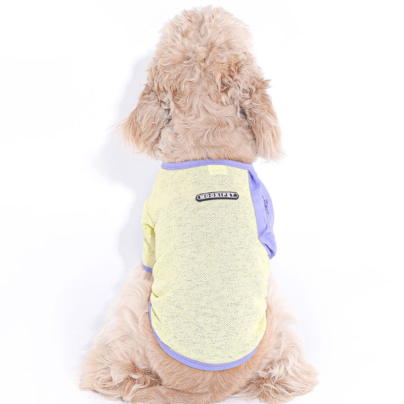 MookiPet® Breathable Mesh T-Shirt for Dogs – Yellow, Quick-Dry, and Practical