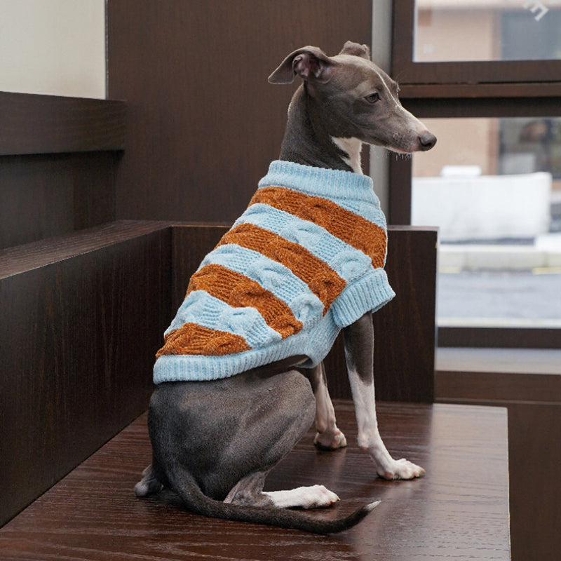 ZEZE® Chenille Striped Pet Sweater