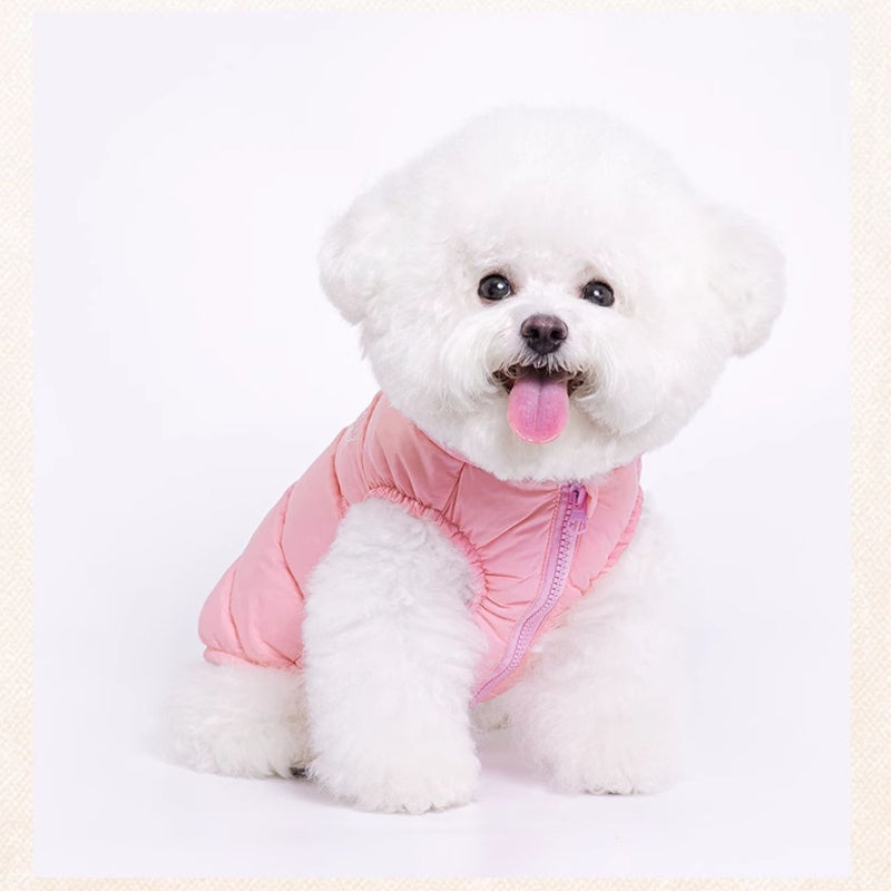 MookiPet® Pink Cotton Candy Down Vest for Dogs