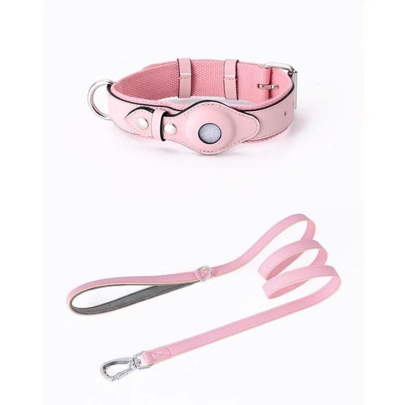 Minly® Leather Dog Collar & Leash Set for Airtag - KIKOPALS