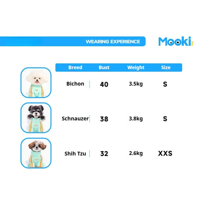 MookiPet® Caterpillar Four-Legged Down Coat for Dogs – Green and Orange