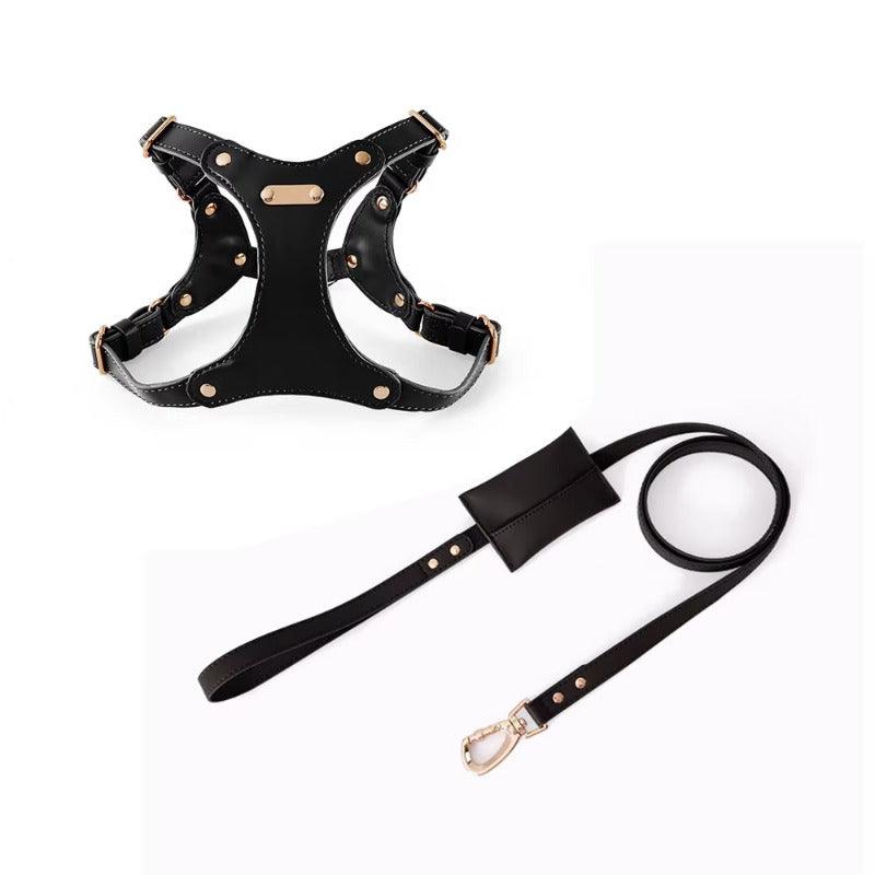 Minly® Leather Dog Harness and Leash Set - KIKOPALS