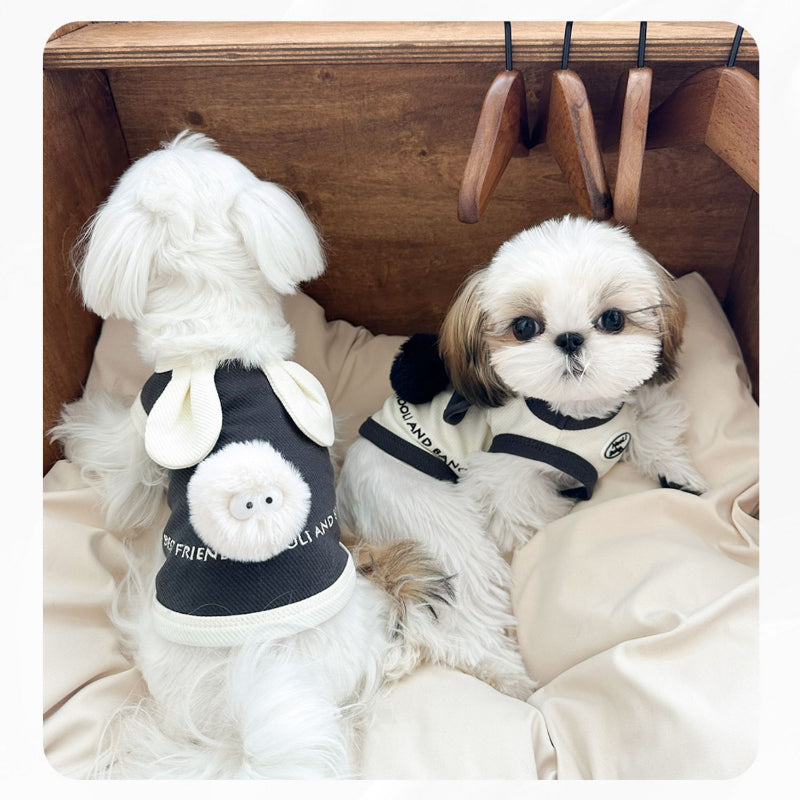 MooliBang® Black/White Sleeveless Vest for Small Dogs