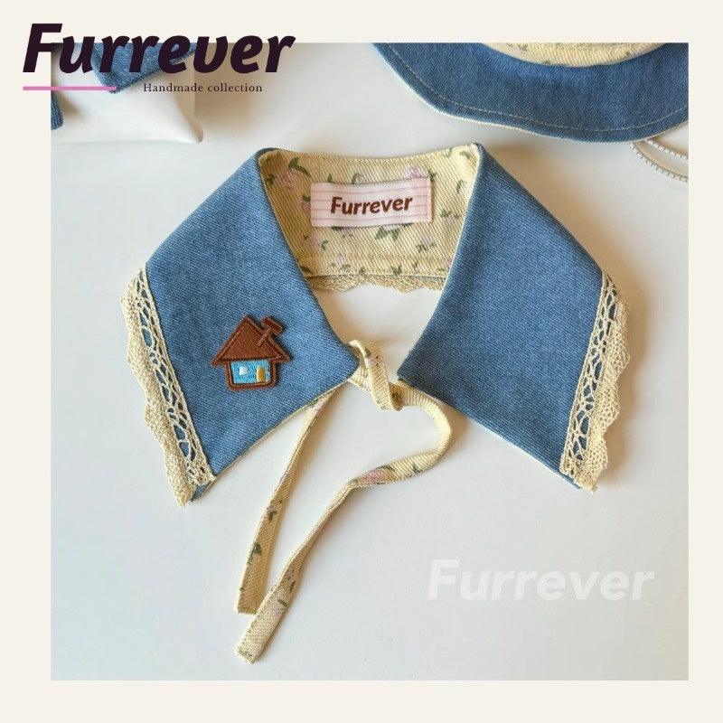 Furrever® Rose Denim Pet Bib/Hat - KIKOPALS