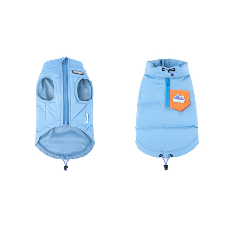 MookiPet® Outdoor Color-Block Down Vest & Hat for Dogs