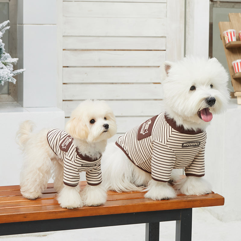 MookiPet® Striped Velvet T-Shirt for Dogs