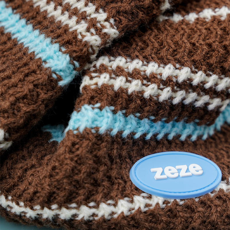 ZEZE® Brown Striped Knitwear for Dogs & Cats