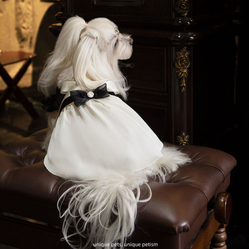 UNIPETISM® Satin Bow Princess Dress for Cats & Small Dogs