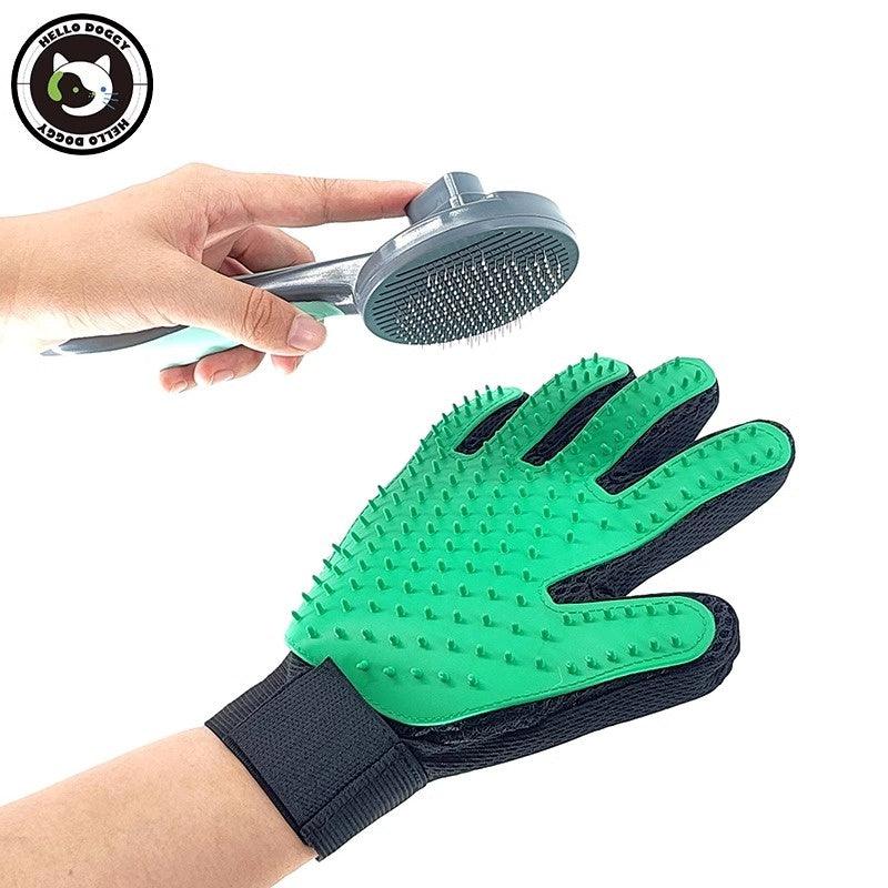 HELLODOGGY® Pet Cleaning Set with Gloves and Brush - KIKOPALS