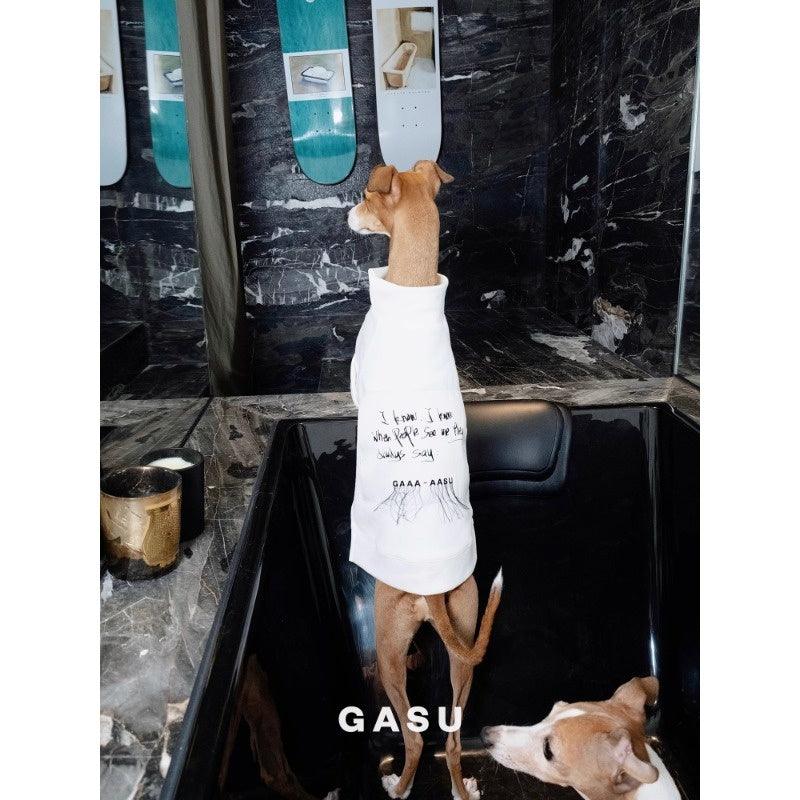 GASU® Soft Touch Slogan White Pet T-Shirt - KIKOPALS