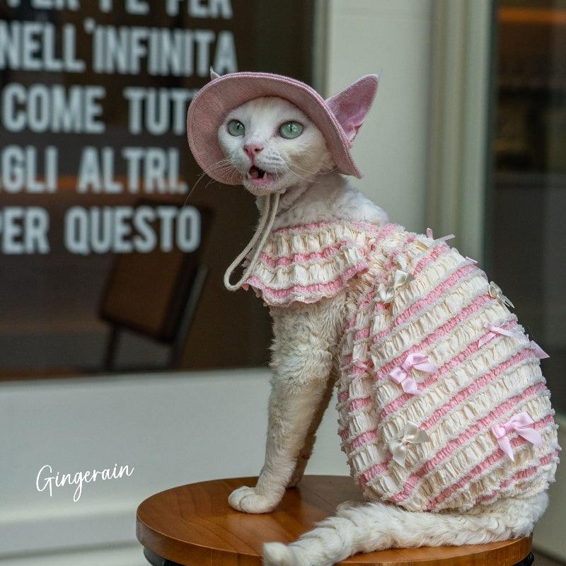 GINGERAIN® Ruffle Sleeve Cat Dress - KIKOPALS