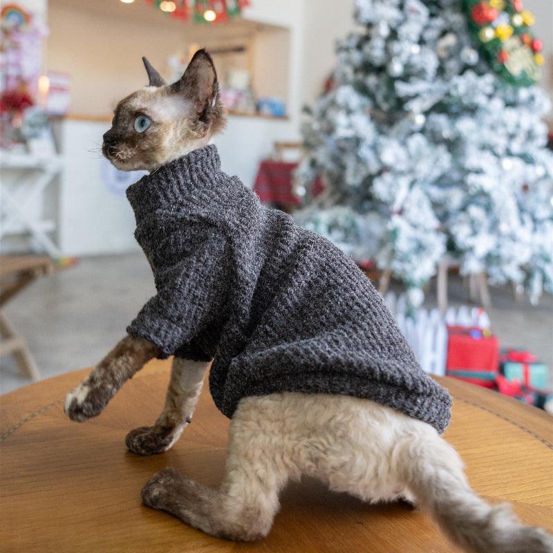 GINGERAIN® Warm Textured Cat Sweater - KIKOPALS