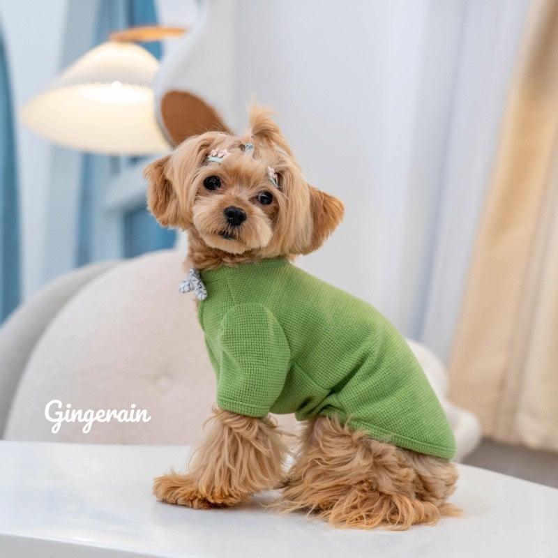 GINGERAIN® Sweet V-Neck Bow Pet Sweatshirt - KIKOPALS