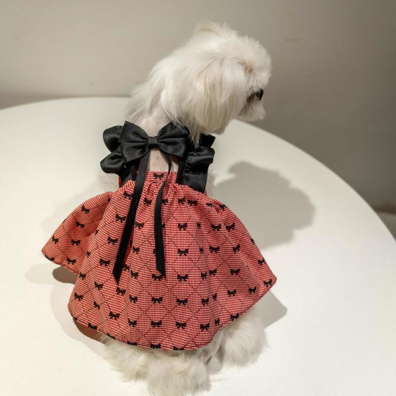 GINGERAIN® Wrinkle-Resistant Bow Backless Pet Dress - KIKOPALS