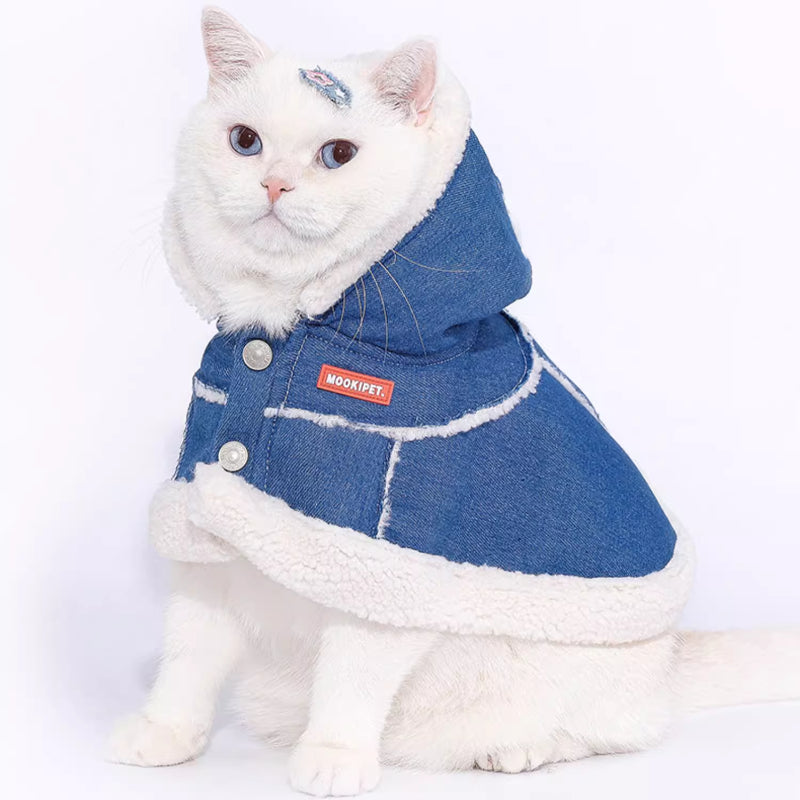 MookiPet® Blue Plush Cloak for Dogs & Cats