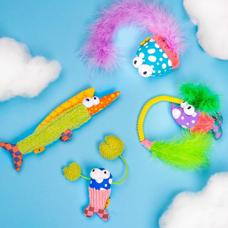 PETSVILLE® Ocean-Themed Feather Cat Toy - KIKOPALS