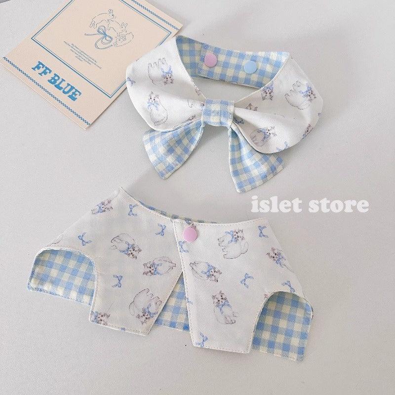 islet store® Blue Plaid Pet Bib - KIKOPALS