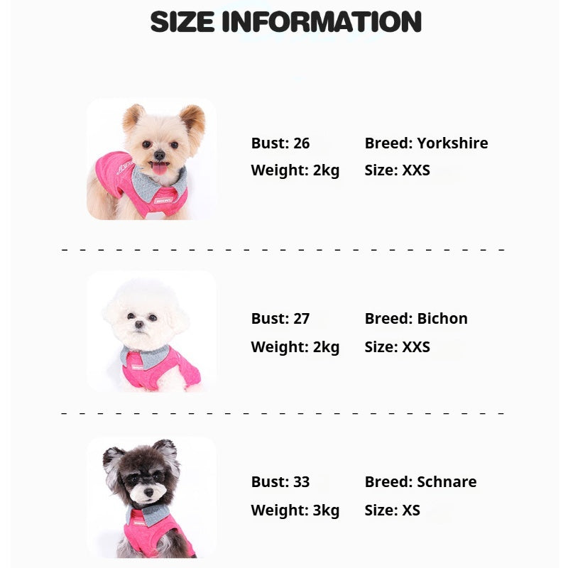 MookiPet® Pink Denim Color Block Vest for Dogs & Cats