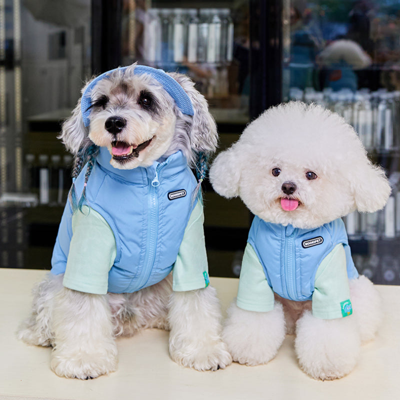 MookiPet® Outdoor Color-Block Down Vest & Hat for Dogs
