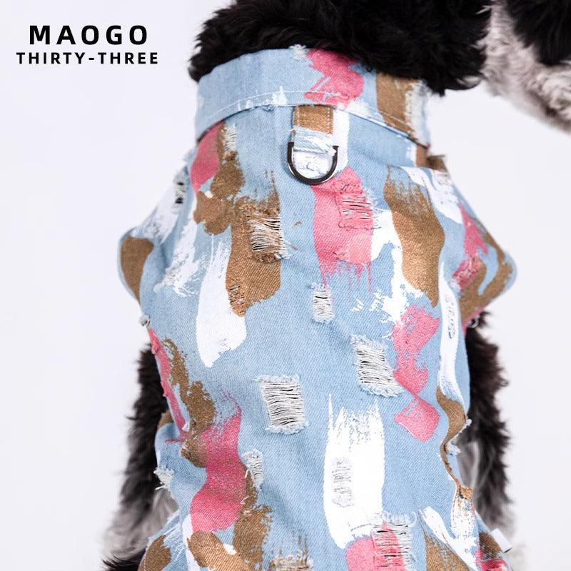 MAOGO® Dog Art Painter Denim Vest - KIKOPALS