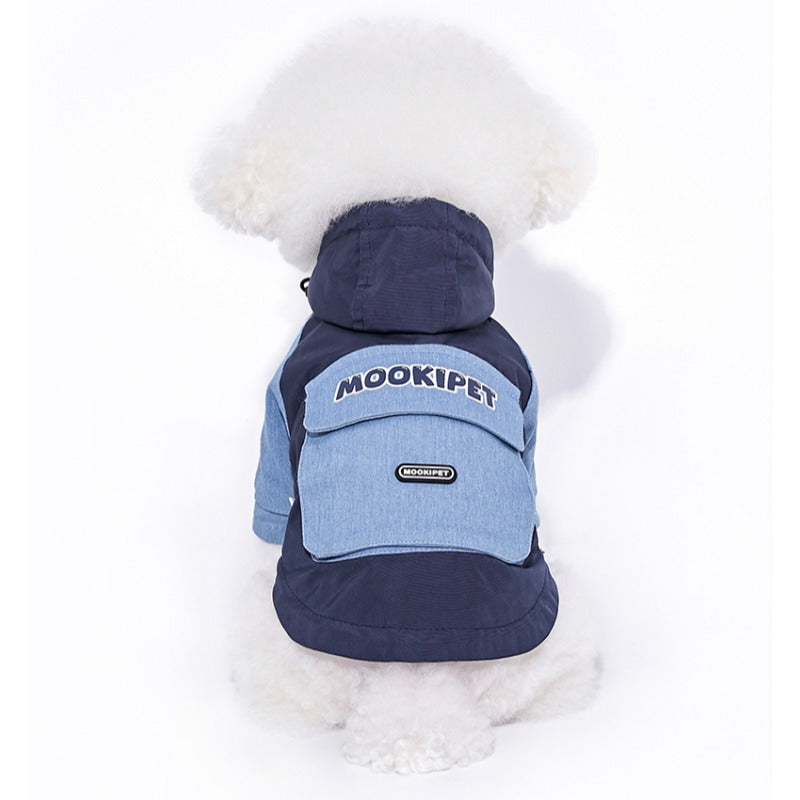 MookiPet® Cool Denim Quilted Jacket for Dogs